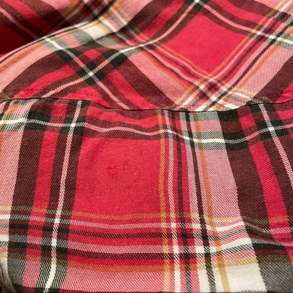 L.A. Hearts Plaid Long Sleeve Button Down Cropped Shirt Size Small - Picture 8 of 8